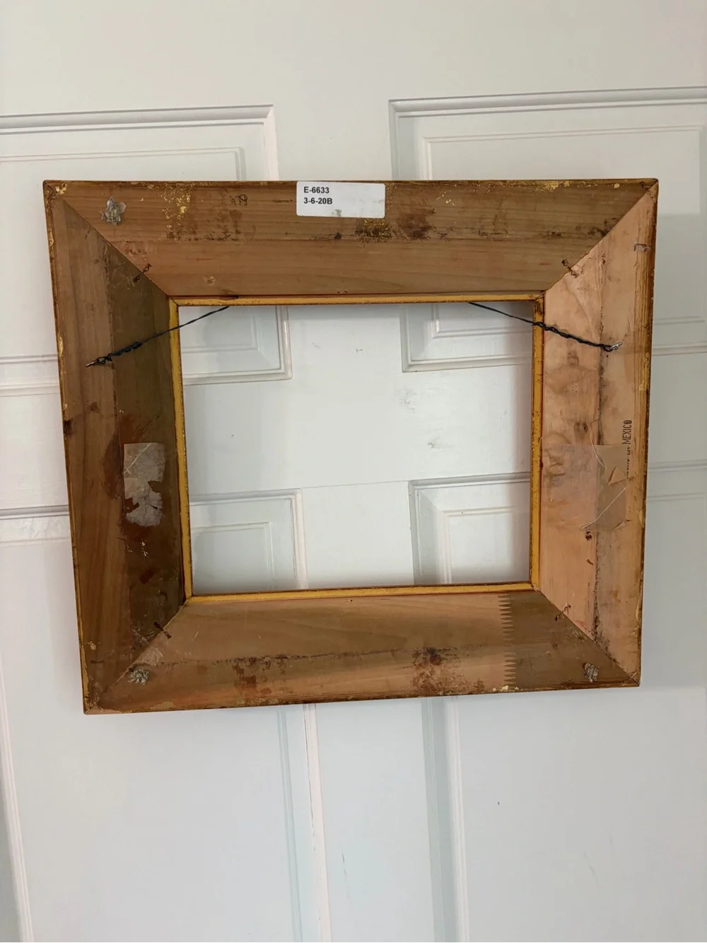 Vintage Gold Carved Botanical Berries & Vines Wood Frame